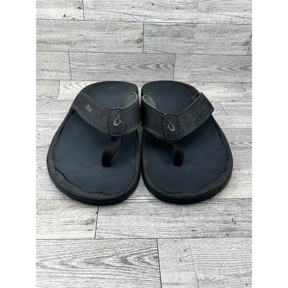 OluKai Ohana M 10110A 4042 Men\'s Black Flip Flop Sandals Size 13 main image 4